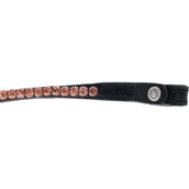 Montar Browband Fair Rosegold Crystals Black