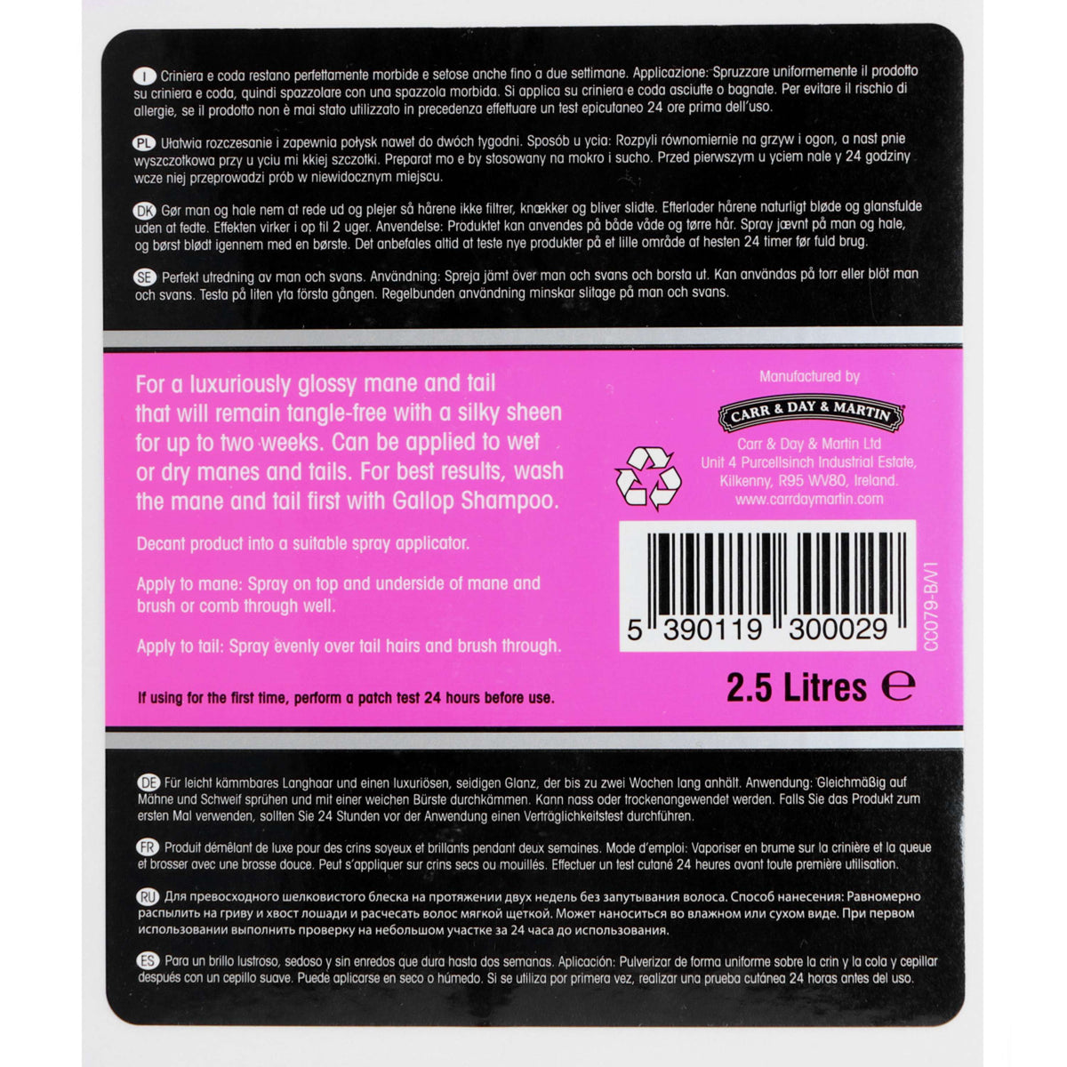 Carr & Day & Martin Mane/Tail Lotion Refill