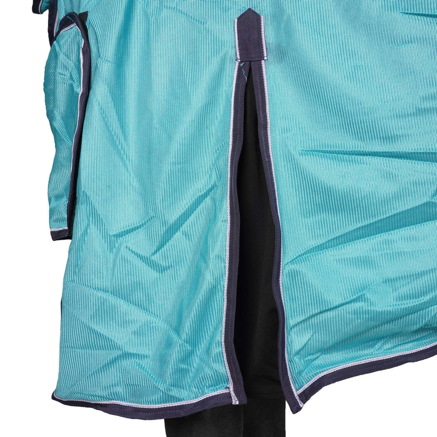 HKM Fly Rug Lissabon with a Hood Aqua