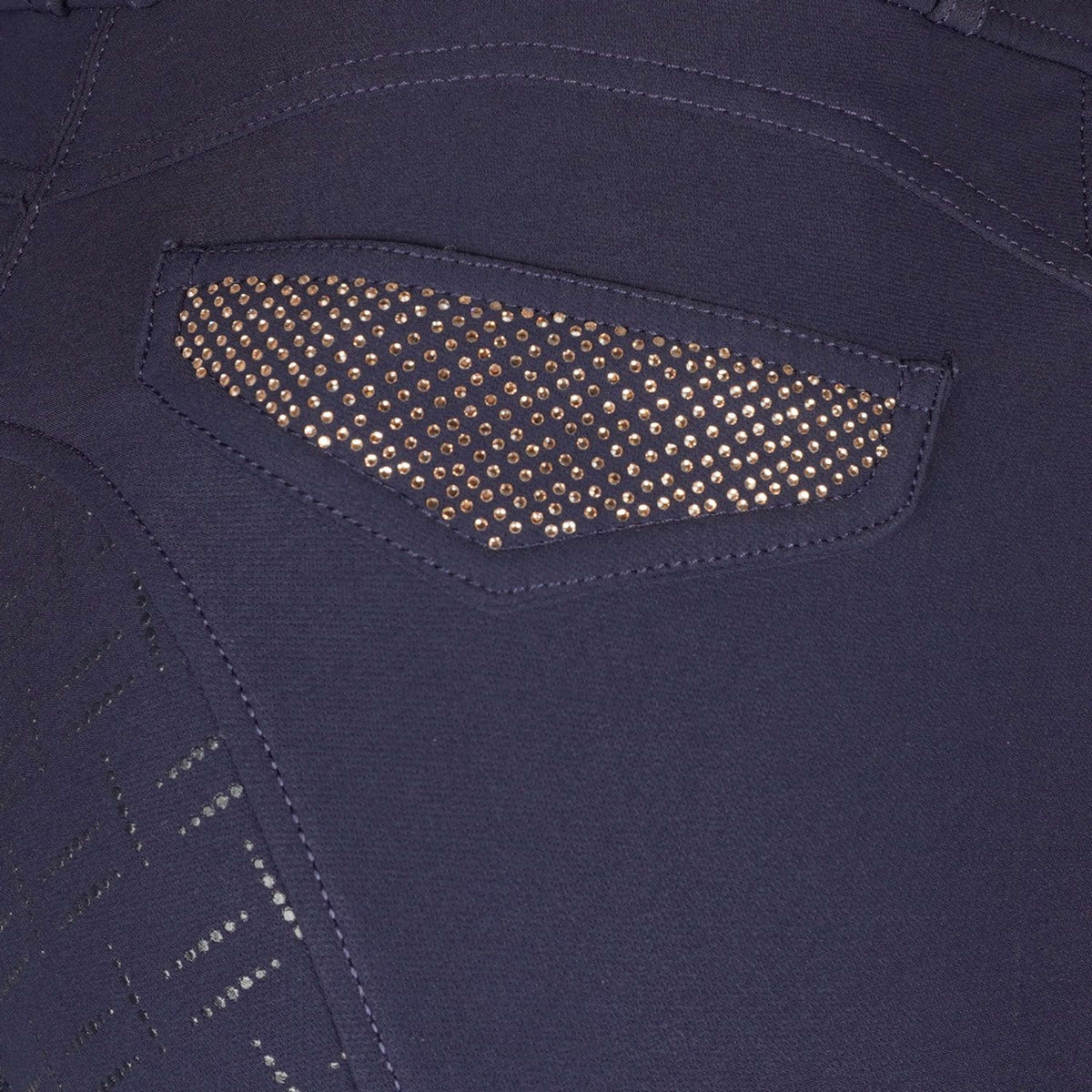 Montar Breeches Briella Rosegold Crystals Highwaist Full Grip Navy