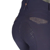 Montar Breeches Briella Rosegold Crystals Highwaist Full Grip Navy