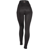 Rebel Riding Legging Beltloops Rosegold Crystals Full Grip Black