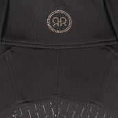 Rebel Riding Legging Beltloops Rosegold Crystals Full Grip Black