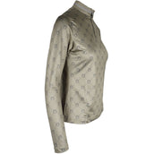 Montar Shirt MoAvina Monogram Caviar Crystal Deco Long Sleeves Dusty Green