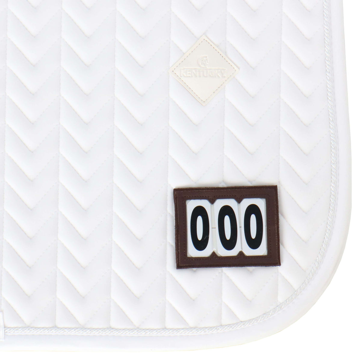 Kentucky Horsewear Saddlepad Fishbone Competiton Dressage White