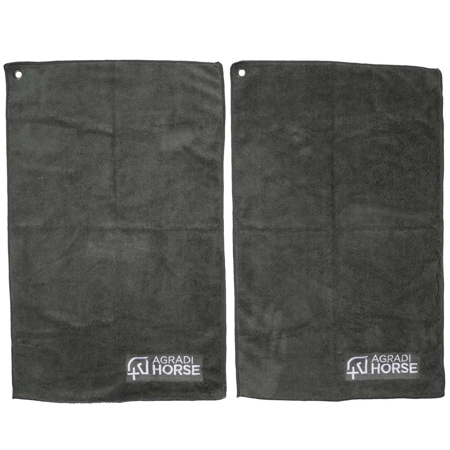 Agradi Horse Towel Microfibre per Paar Grey