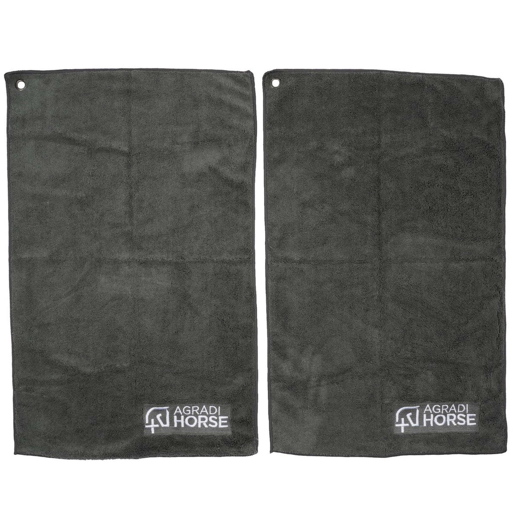 Agradi Horse Towel Microfibre per Paar Grey