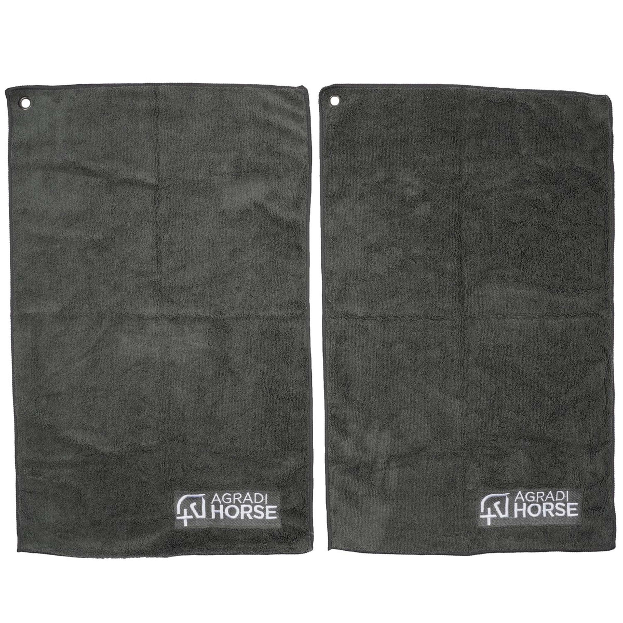 Agradi Horse Towel Microfibre per Paar Grey