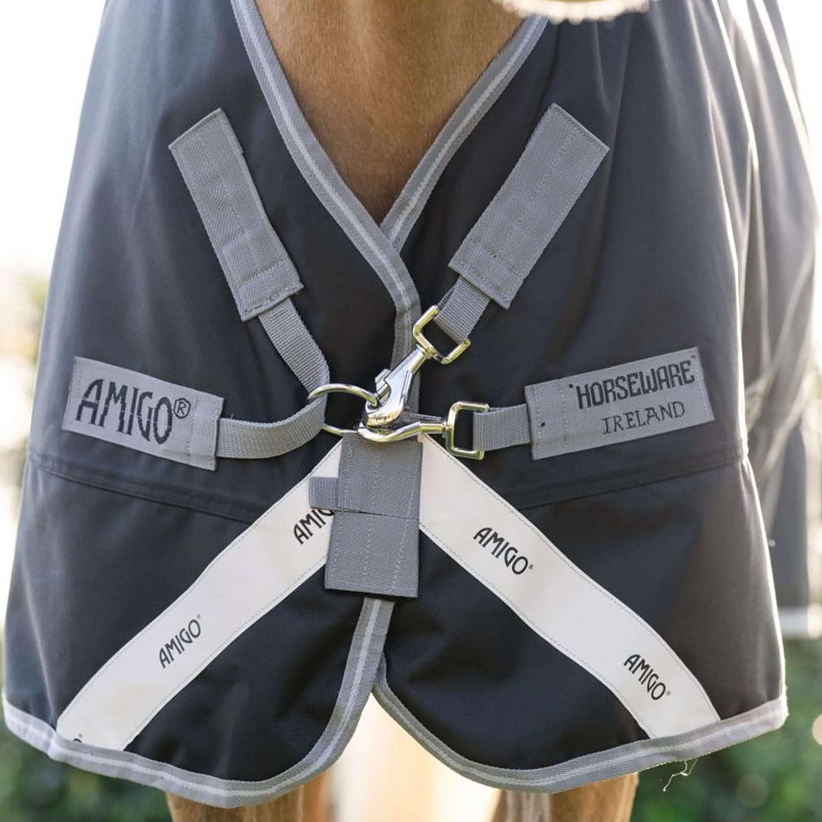 Amigo Turnout 1200D Plus Pony 0g Black/Titanium Grey/Silver