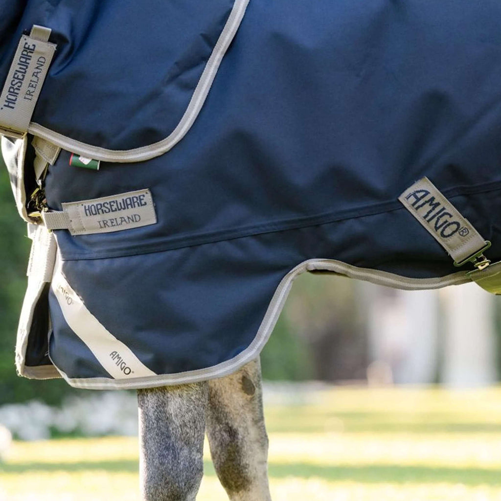 Amigo Turnout 1200D Plus Pony 50g Navy/Titanium Grey/Silver