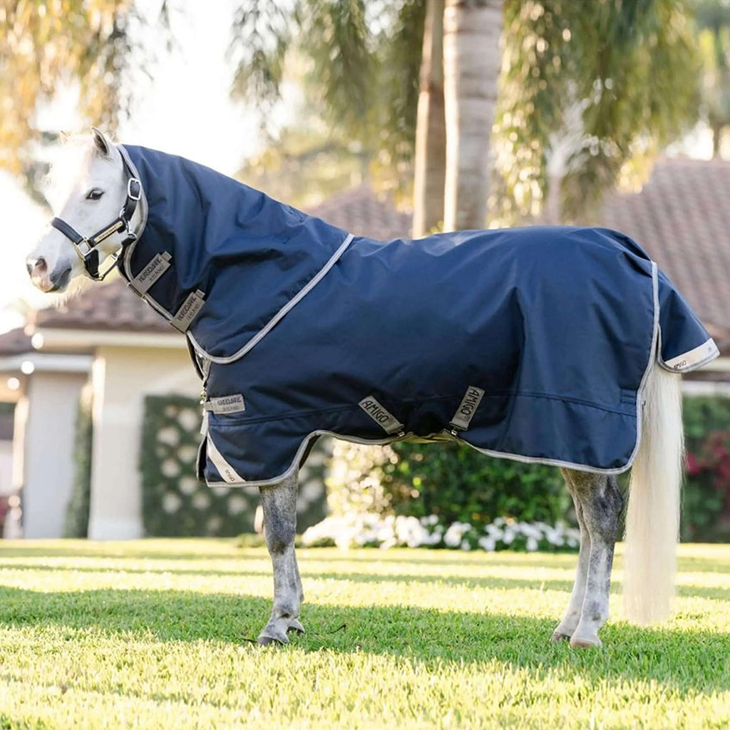 Amigo Turnout 1200D Plus Pony 0g Navy/Titanium Grey/Silver