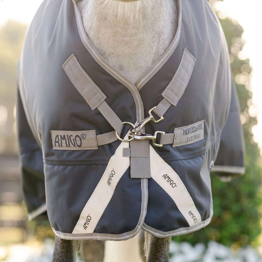 Amigo Turnout 1200D Plus Pony 50g Navy/Titanium Grey/Silver