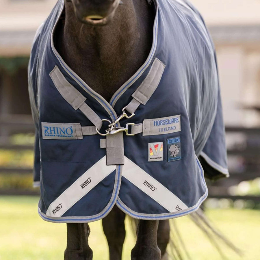 Rhino Pony Turnout 250g Varilayer Navy/Titanium Grey/Classic Blue