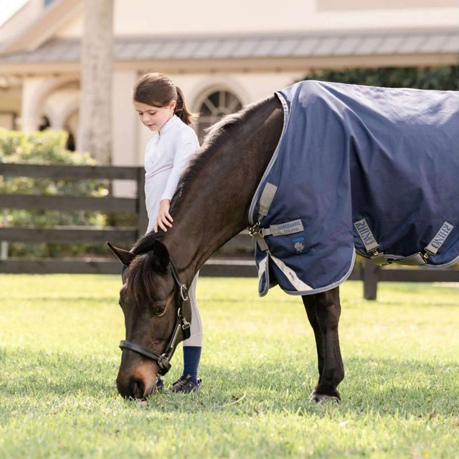Rhino Pony Turnout 250g Varilayer Navy/Titanium Grey/Classic Blue