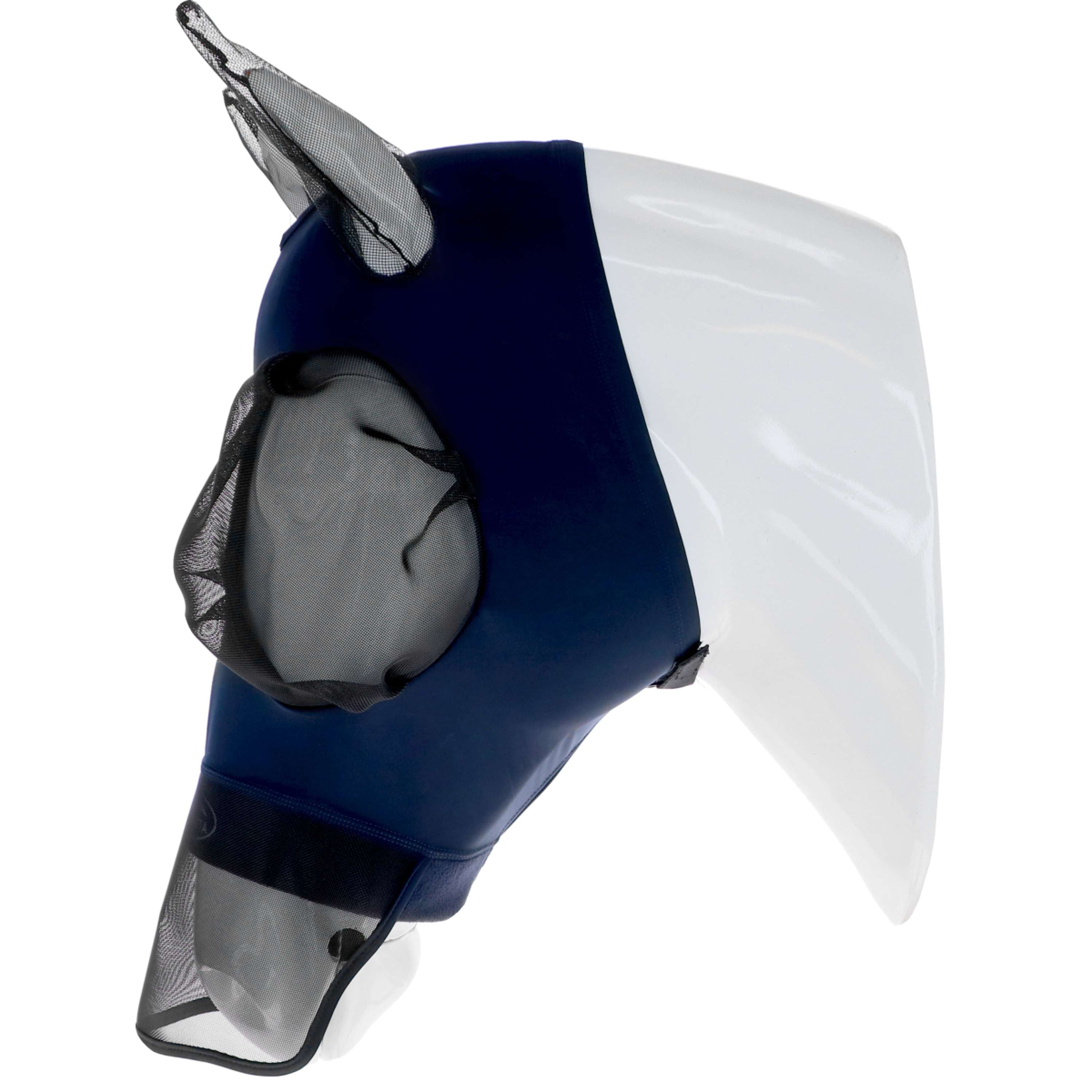 WeatherBeeta Fly Mask ComFiTec Luxe Bug Eye Saver with Ears and Nose Navy/Black
