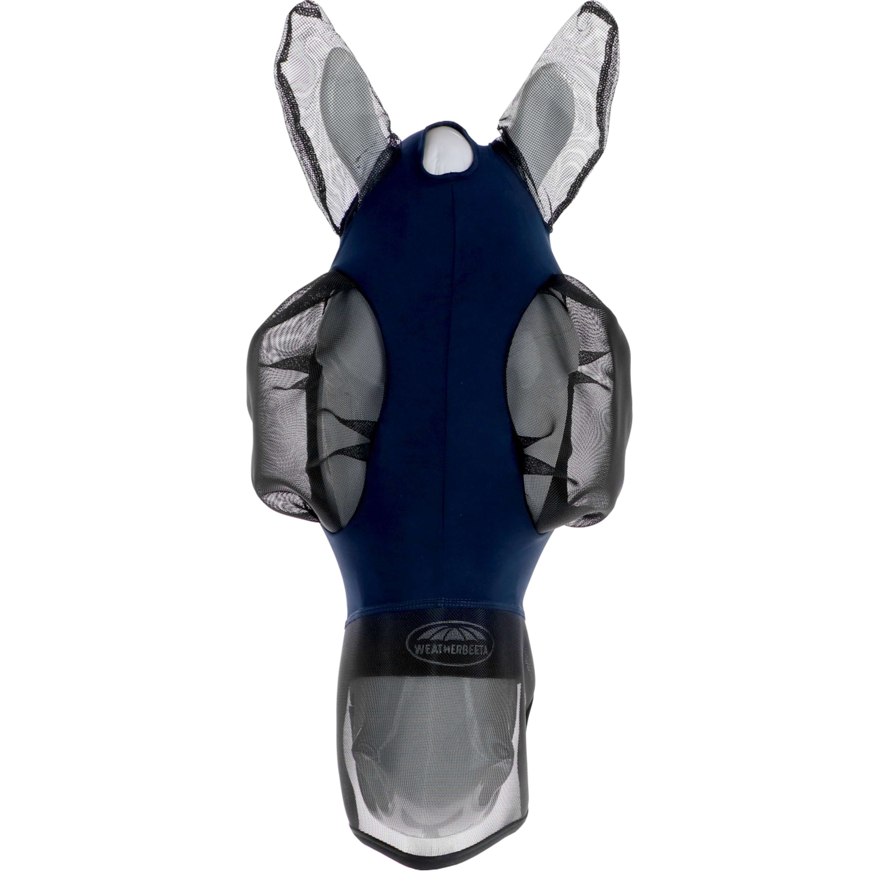 WeatherBeeta Fly Mask ComFiTec Luxe Bug Eye Saver with Ears and Nose Navy/Black
