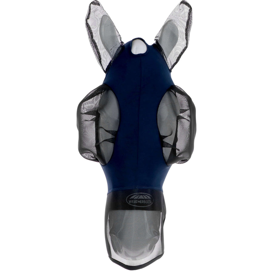 WeatherBeeta Fly Mask ComFiTec Luxe Bug Eye Saver with Ears and Nose Navy/Black