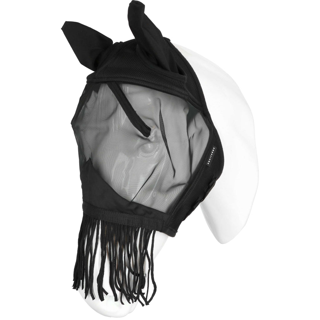 EQUITHÈME Fly Mask Franges with UV Protection Black