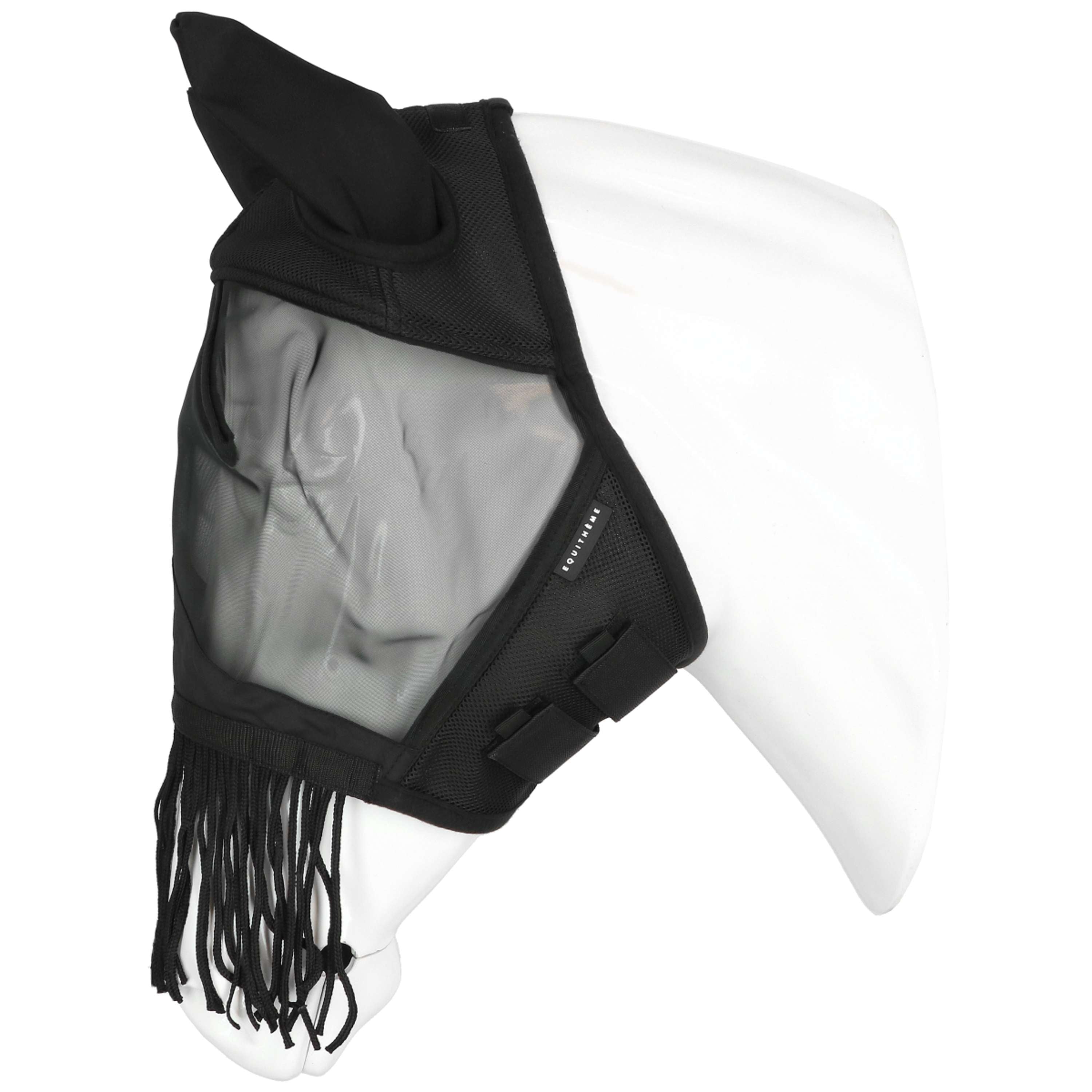 EQUITHÈME Fly Mask Franges with UV Protection Black