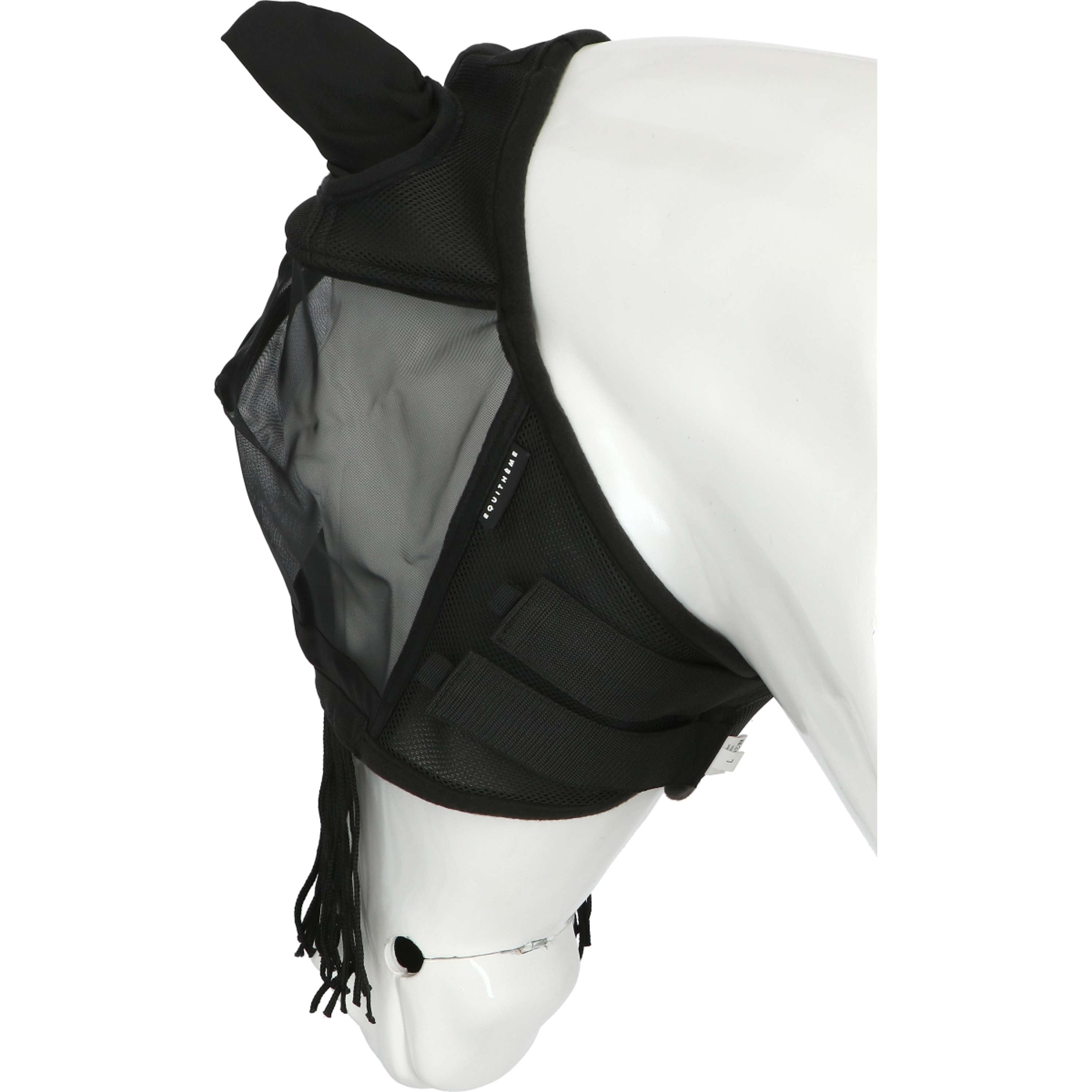 EQUITHÈME Fly Mask Franges with UV Protection Black