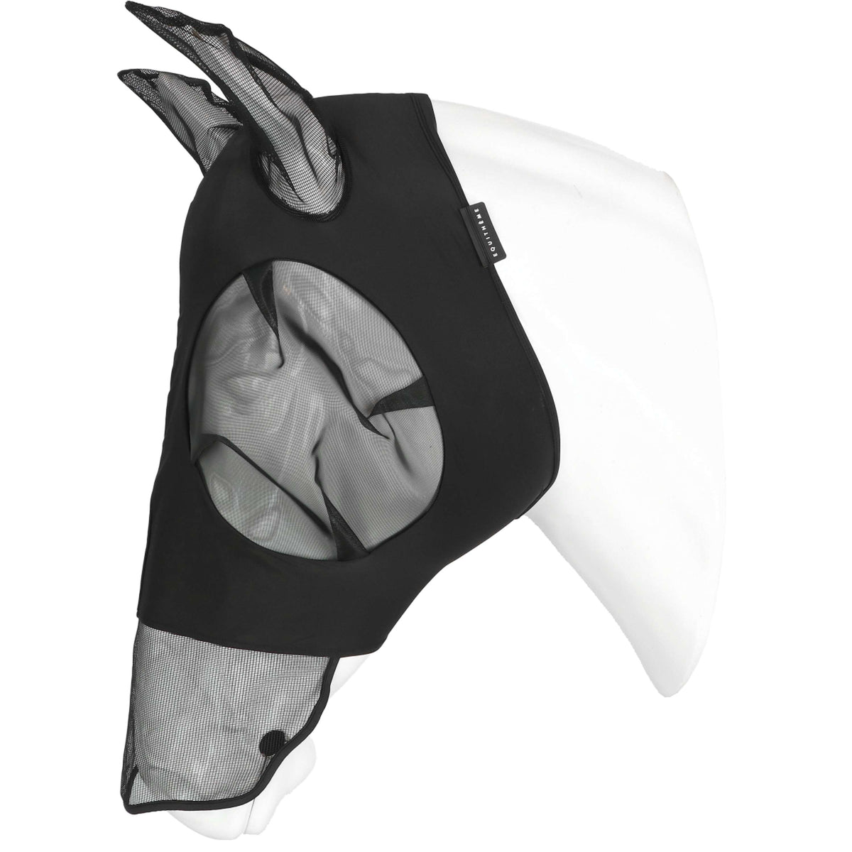 EQUITHÈME Fly Mask Lycra UV protection With Nose Protection Black