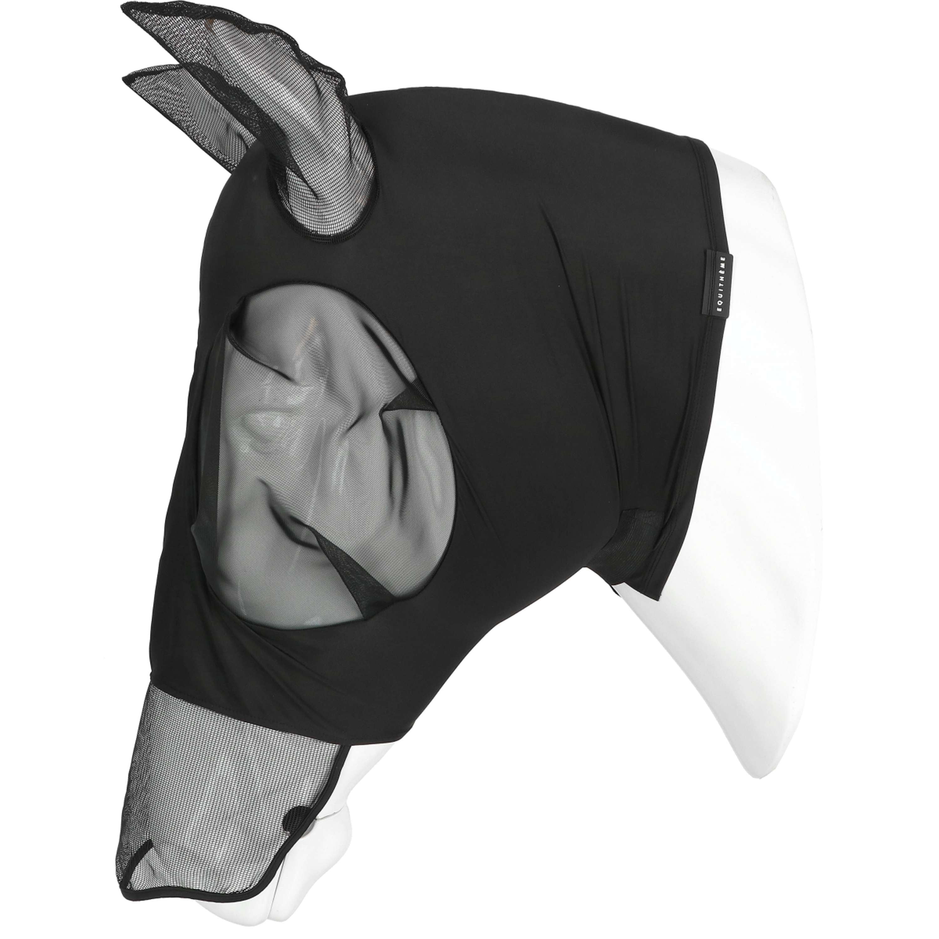 EQUITHÈME Fly Mask Hood with UV Protection Black