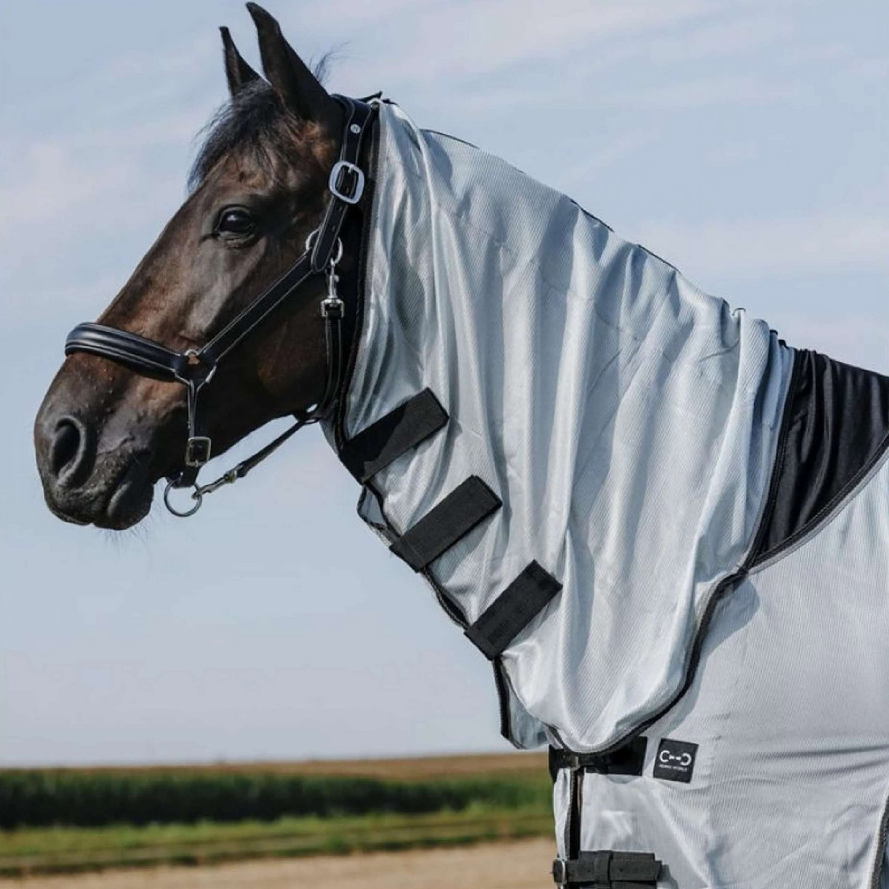 Riding World Fly Rug Belly Mesh Combo Grey