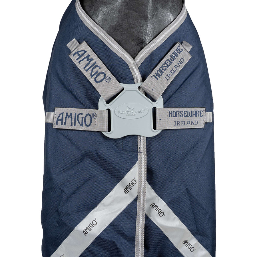 Amigo Turnout Rug FieldSafe Plus 1200D 50g Navy/Titanium Grey/Silver