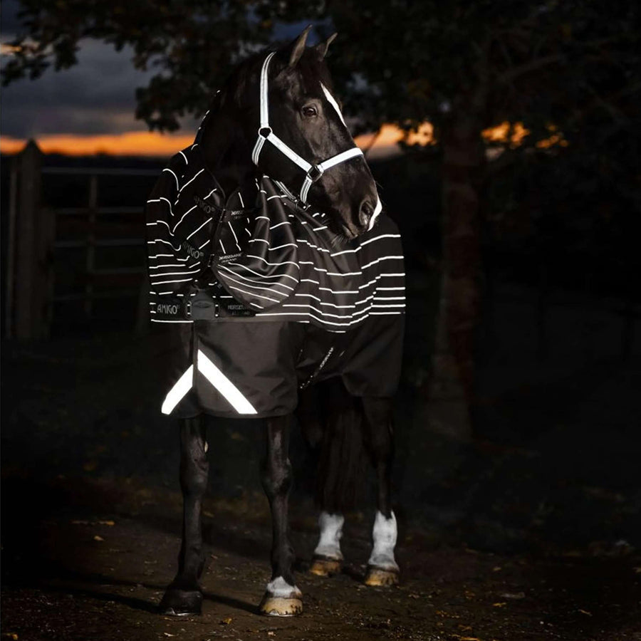 Amigo Turnout Rug FieldSafe Reflectech Plus 1200D 100g Black/Reflective/Black