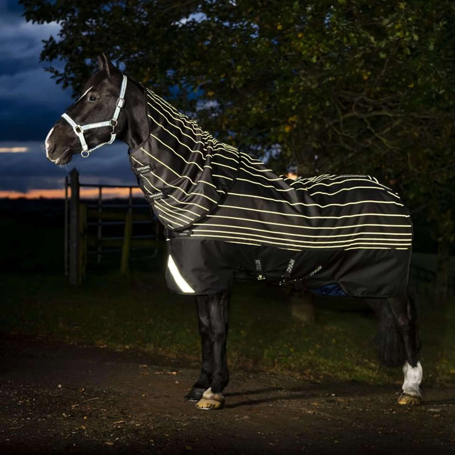 Amigo Turnout Rug FieldSafe Reflectech Plus 1200D 100g Black/Reflective/Black