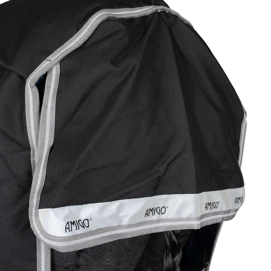 Amigo Turnout Rug Integrated 1200D 250g Black/Titanium Grey/Silver