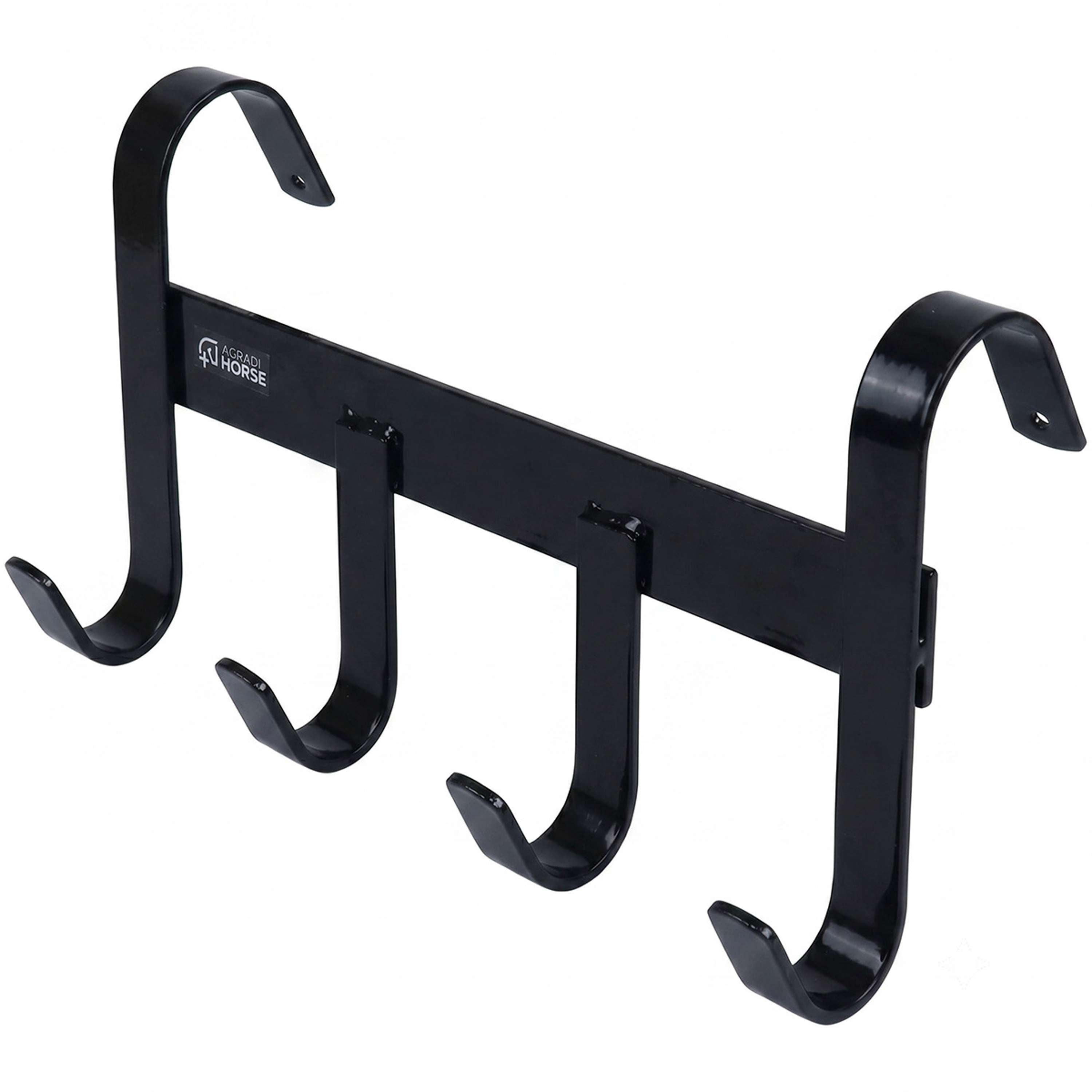Agradi Horse Bridle Hanger with 4 Hooks Black