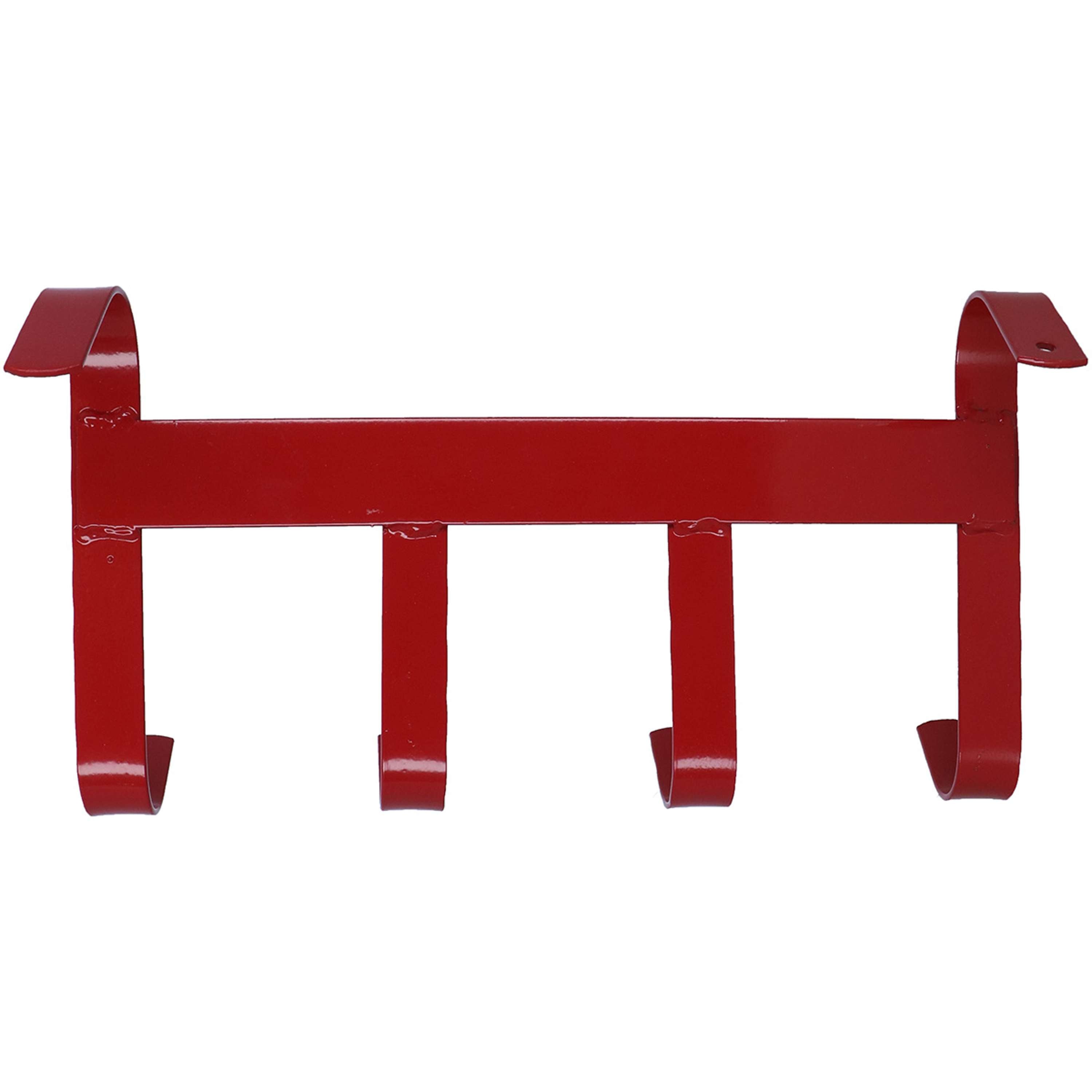 Agradi Horse Bridle Hanger with 4 Hooks Red
