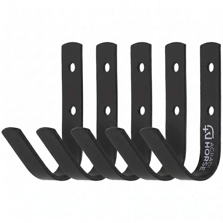 Agradi Horse Stable Hook 5 Pieces Black