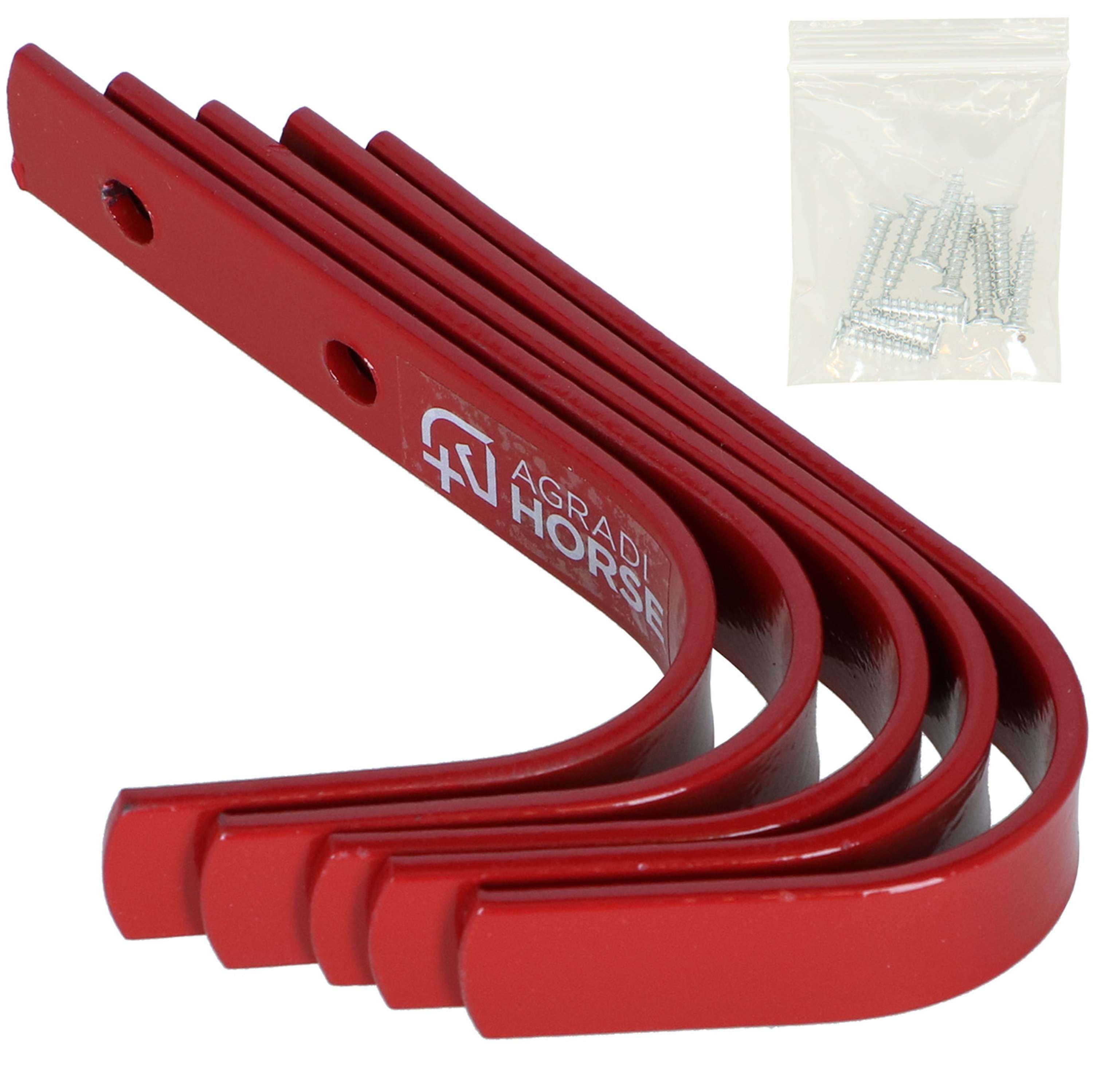 Agradi Horse Stable Hook 5 Pieces Red