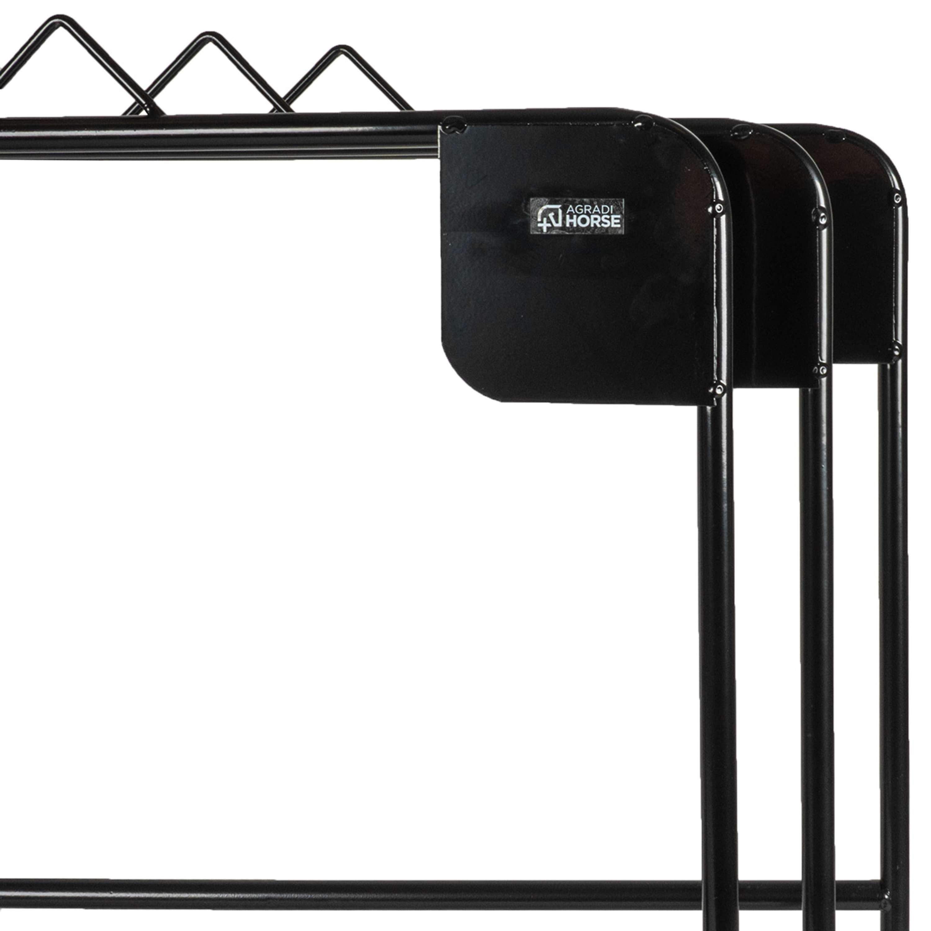 Agradi Horse Rug Rack for 3 Rugs Metal XH Black