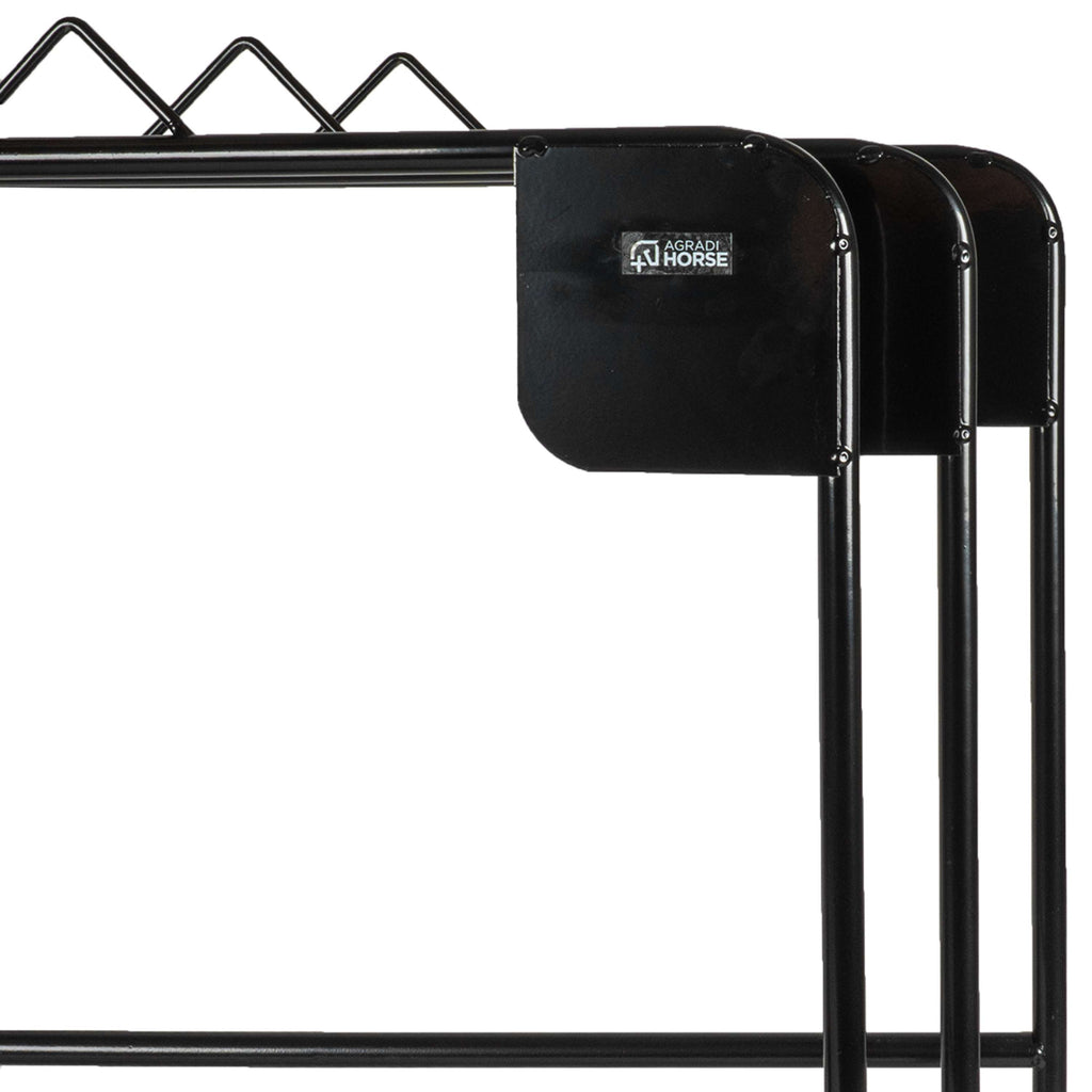 Agradi Horse Rug Rack for 3 Rugs Metal XH Black