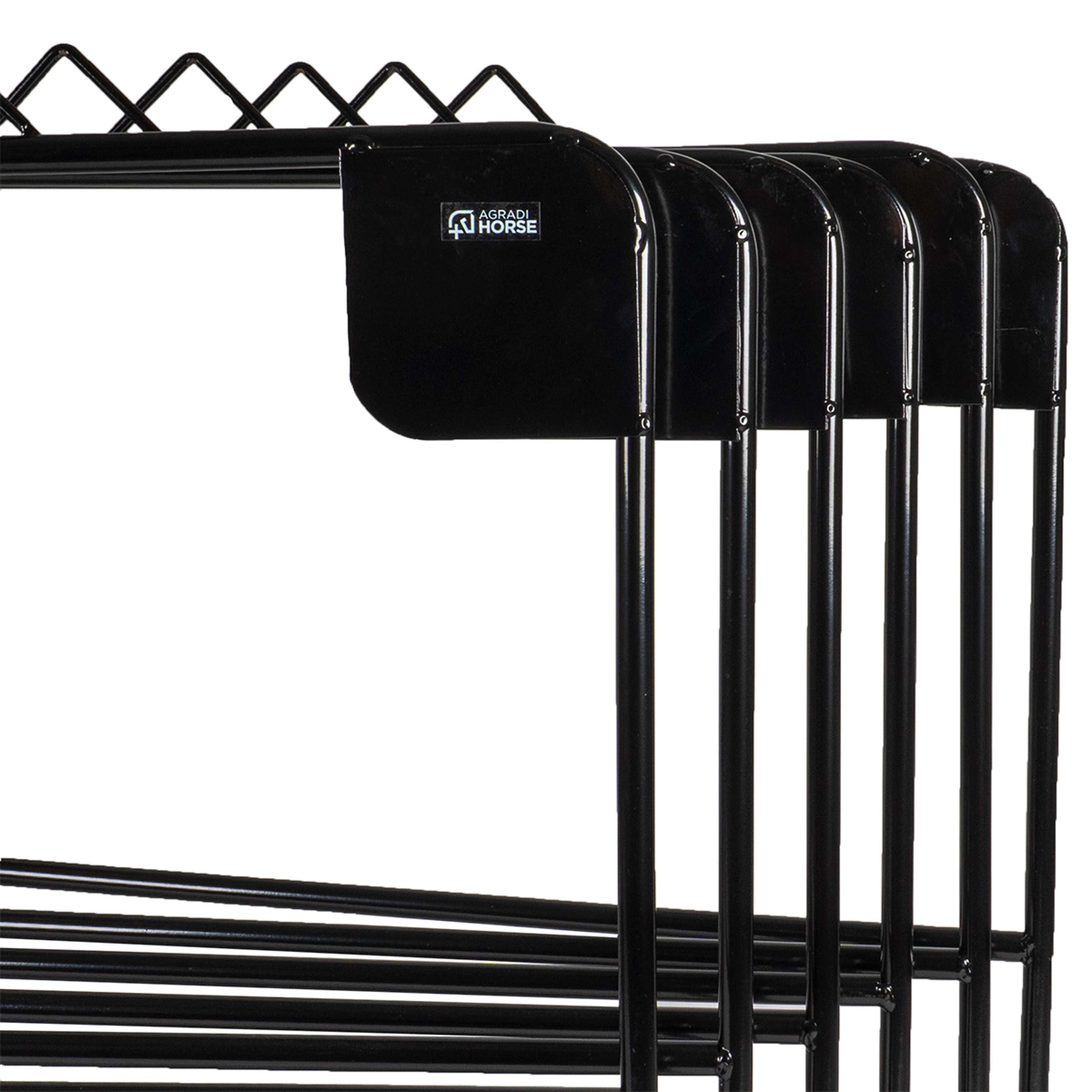 Agradi Horse Rug Rack for 6 Rugs Metal XH Black