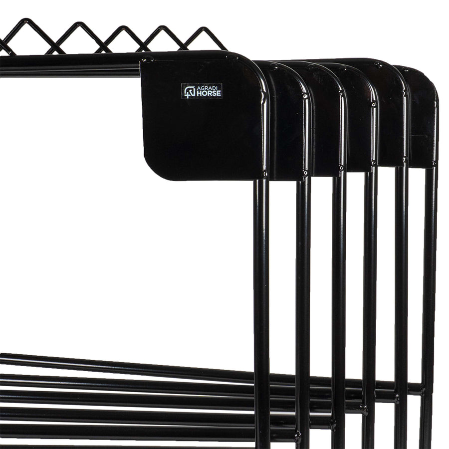 Agradi Horse Rug Rack for 6 Rugs Metal XH Black
