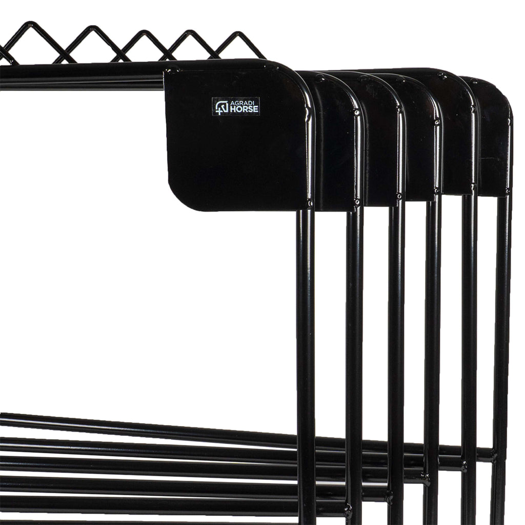 Agradi Horse Rug Rack for 6 Rugs Metal XH Black