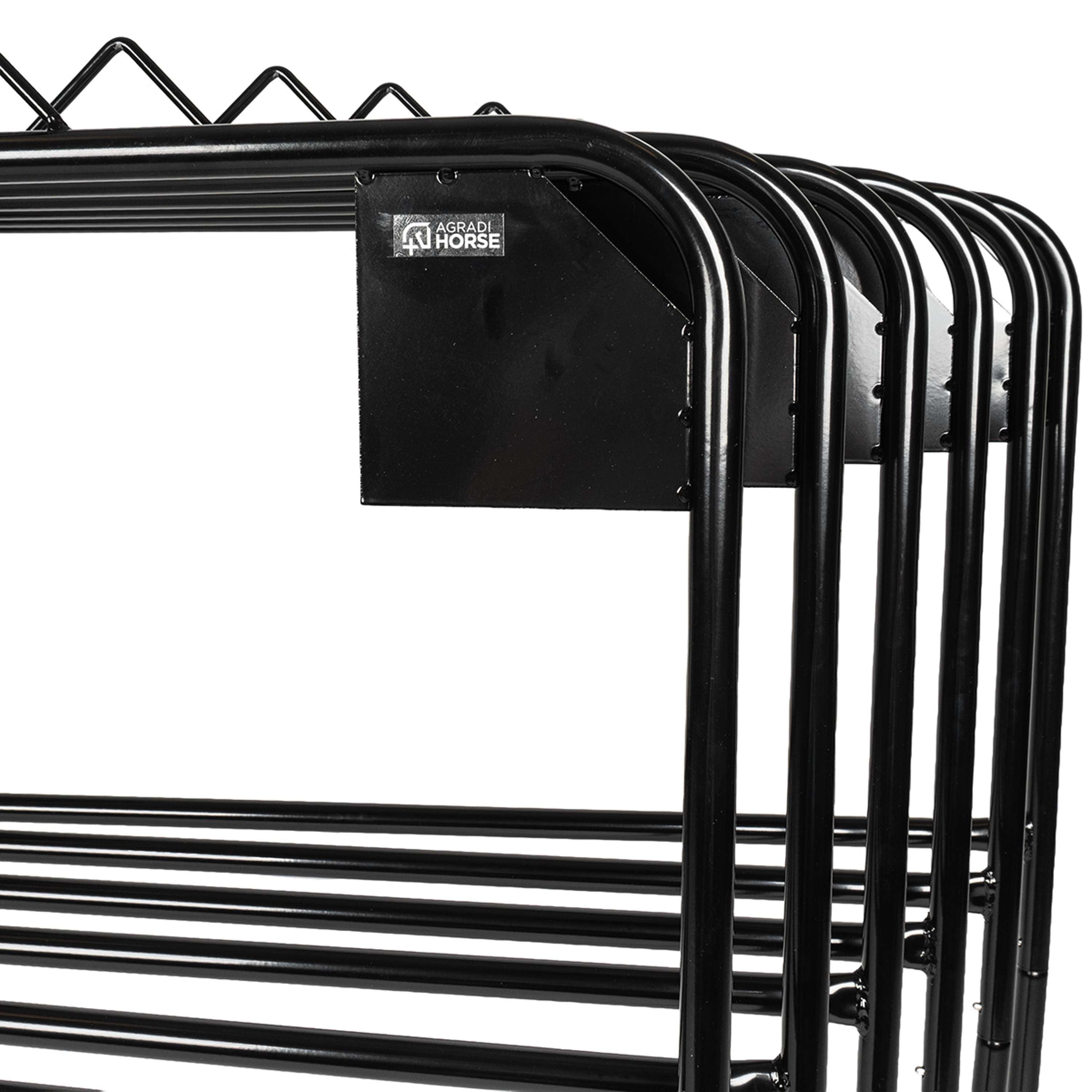 Agradi Horse Rug Rack for 6 Rugs Metal SBlack