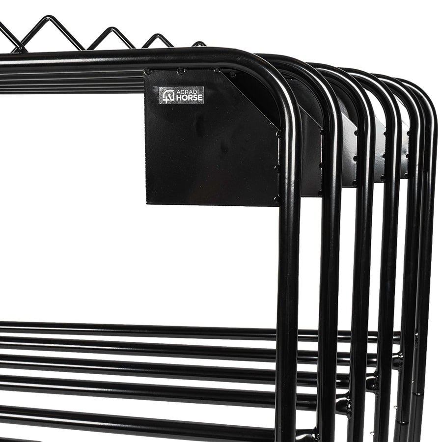 Agradi Horse Rug Rack for 6 Rugs Metal SBlack