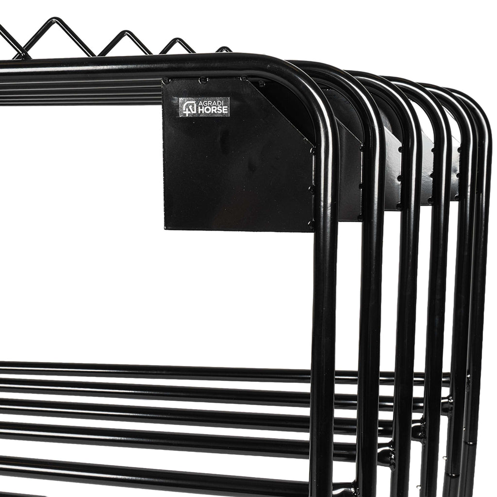 Agradi Horse Rug Rack for 6 Rugs Metal SBlack