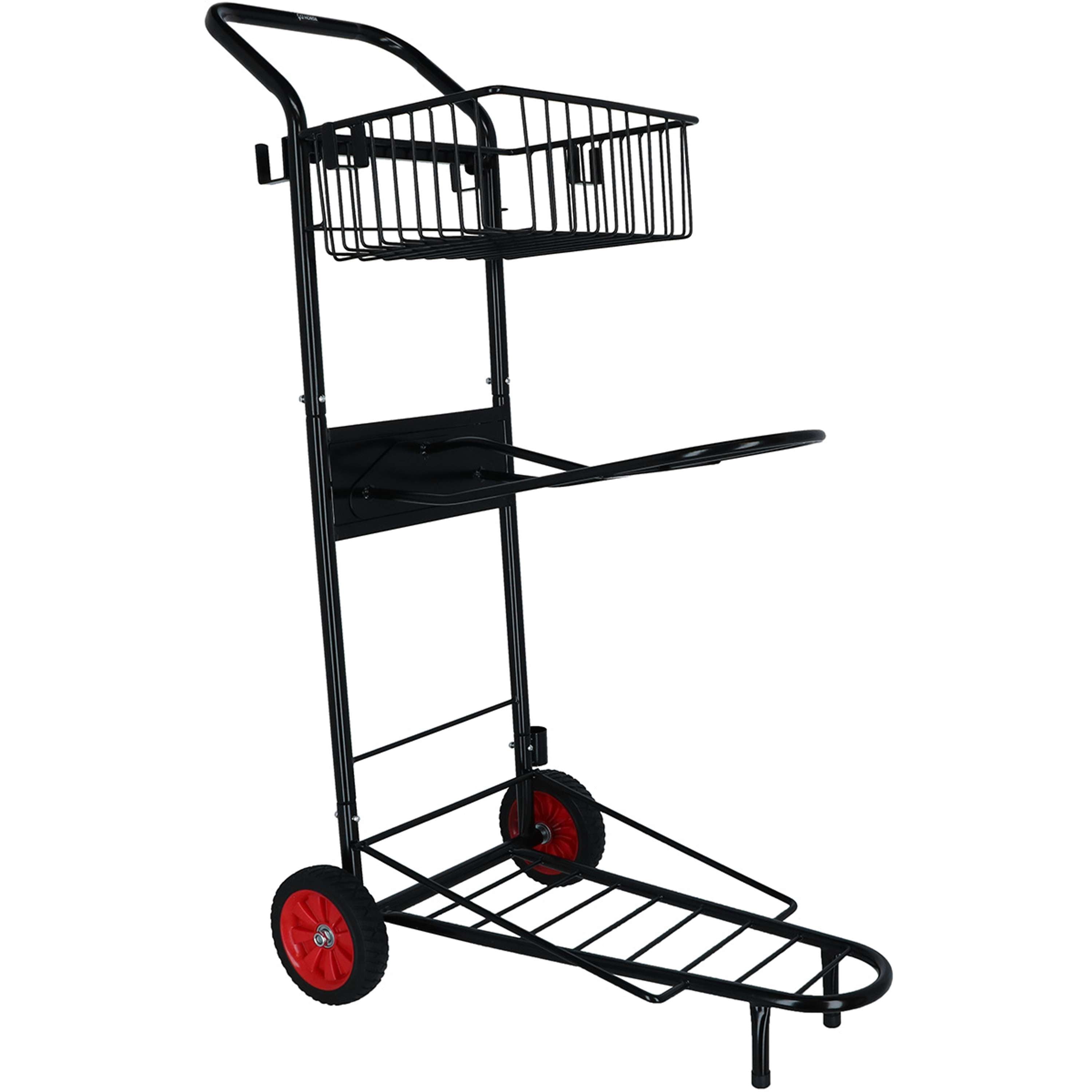 Agradi Horse Saddle Cart with Basket Black