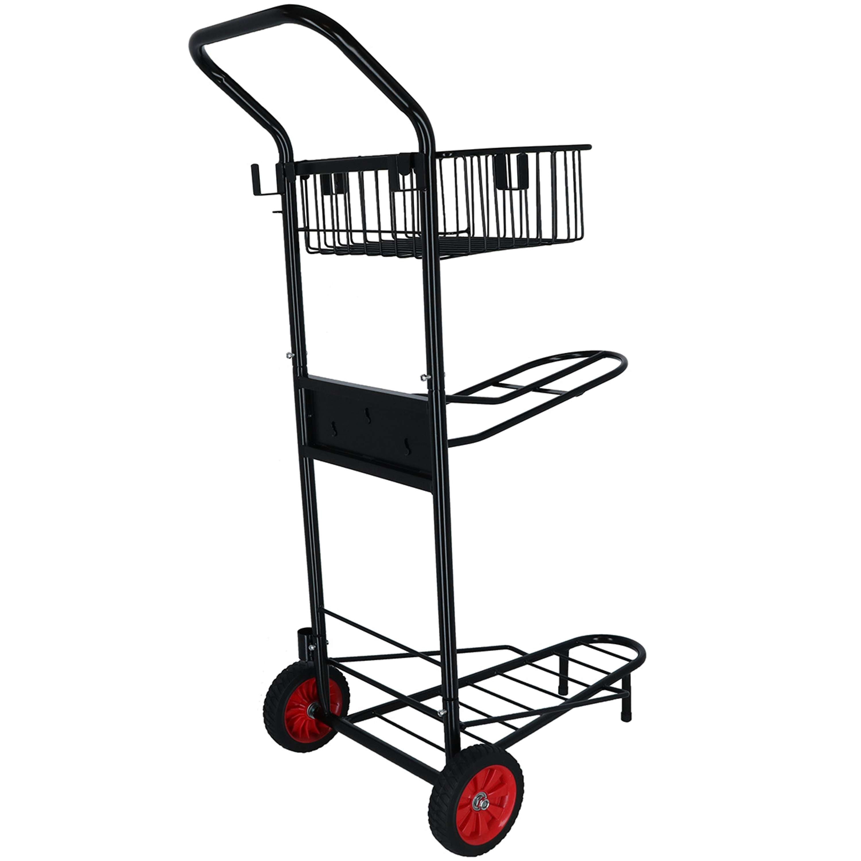 Agradi Horse Saddle Cart with Basket Black