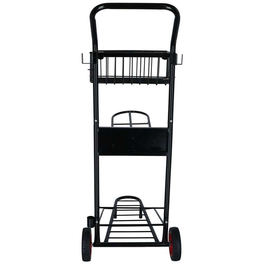 Agradi Horse Saddle Cart with Basket Black