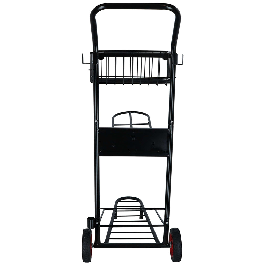Agradi Horse Saddle Cart with Basket Black