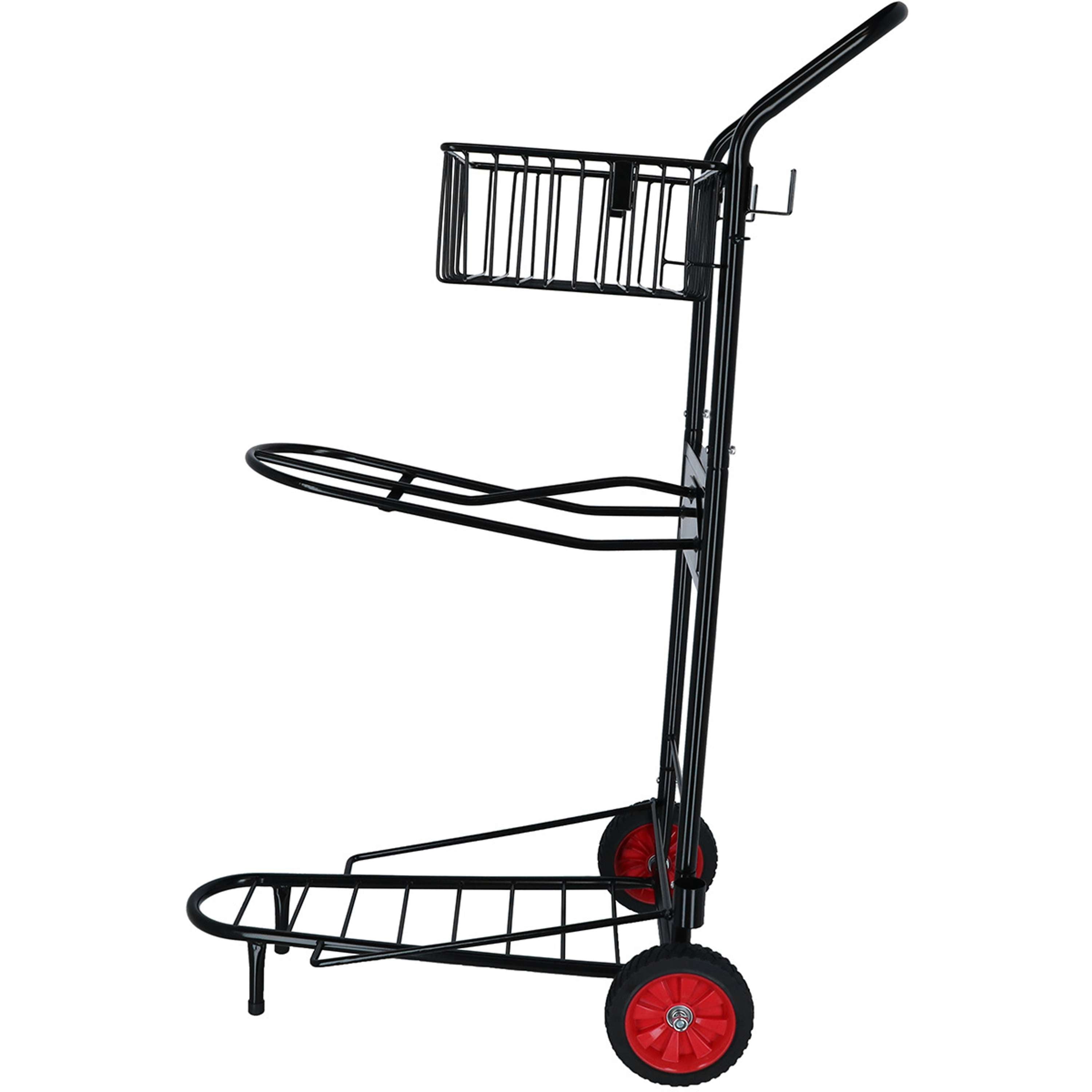 Agradi Horse Saddle Cart with Basket Black