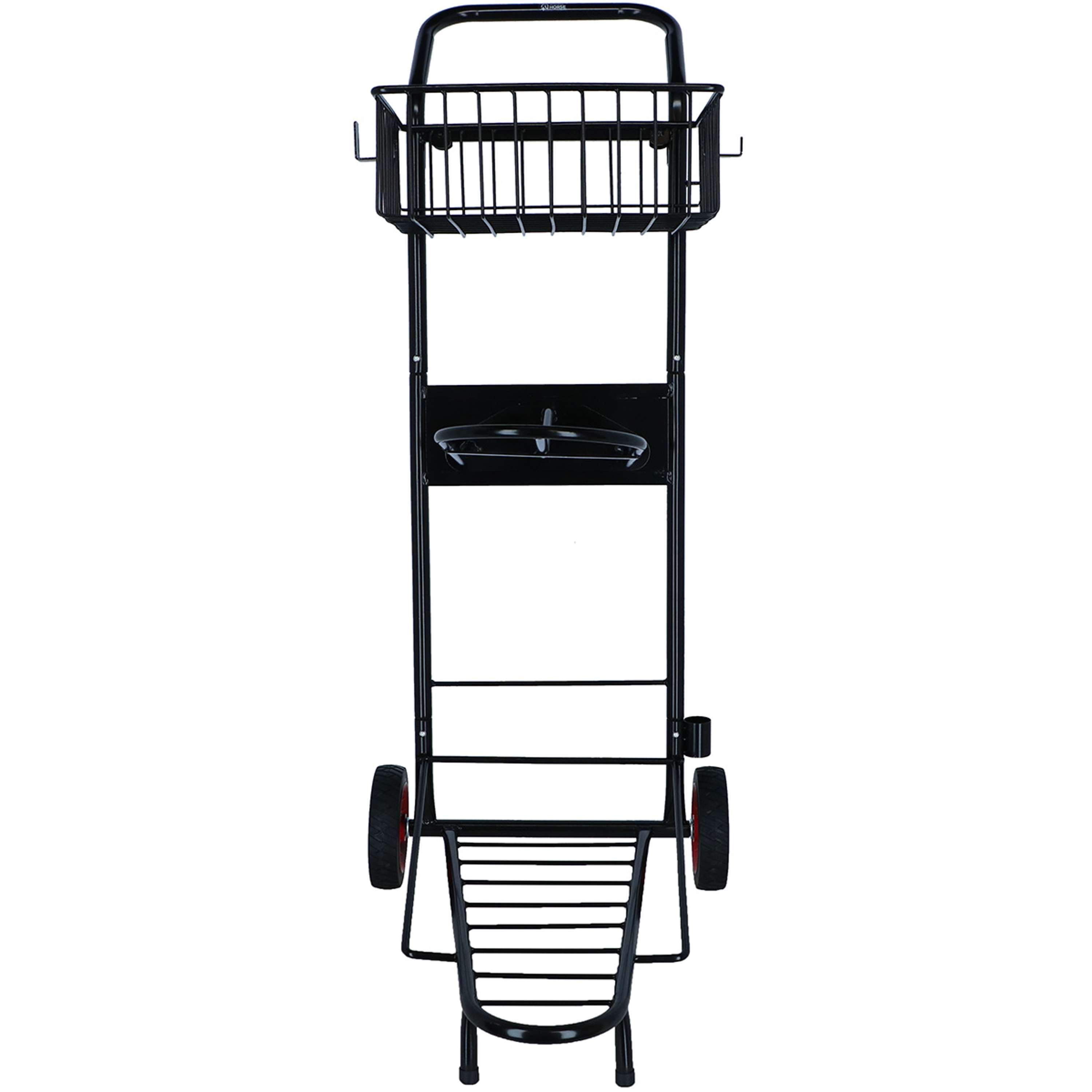 Agradi Horse Saddle Cart with Basket Black