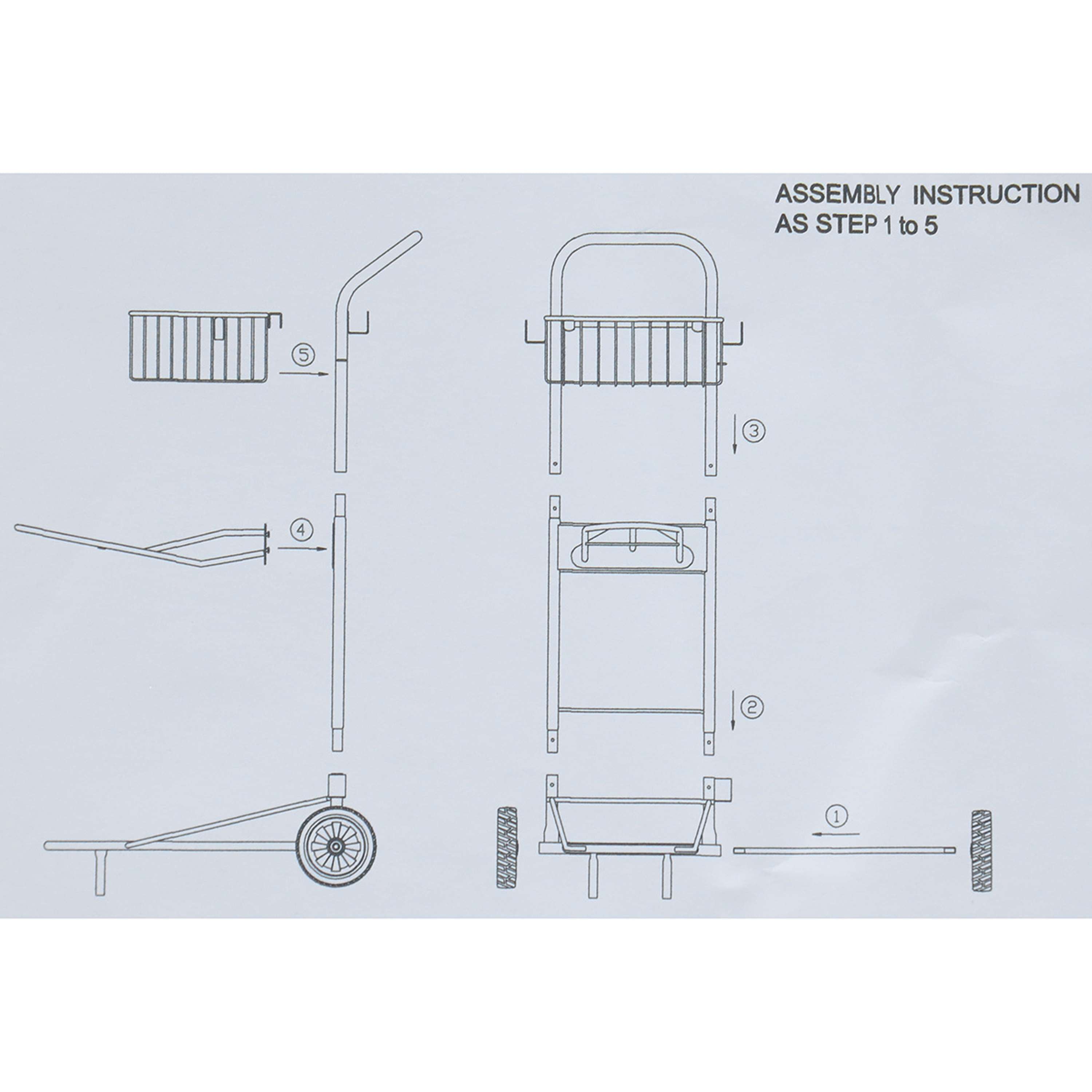 Agradi Horse Saddle Cart with Basket Black